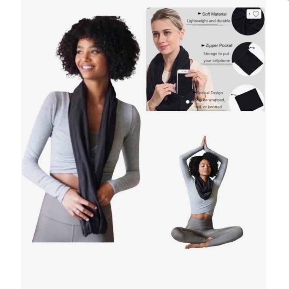 NWT Beyond Yoga Infinity Scarf Black Skirt‎ with Tag